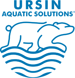 Ursin Aquatic Solutions logo with bear and water waves
