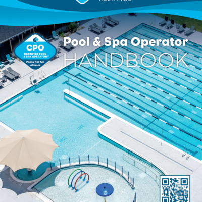 2026 CPO Handbook cover featuring swimming pool and spa operator certification graphics